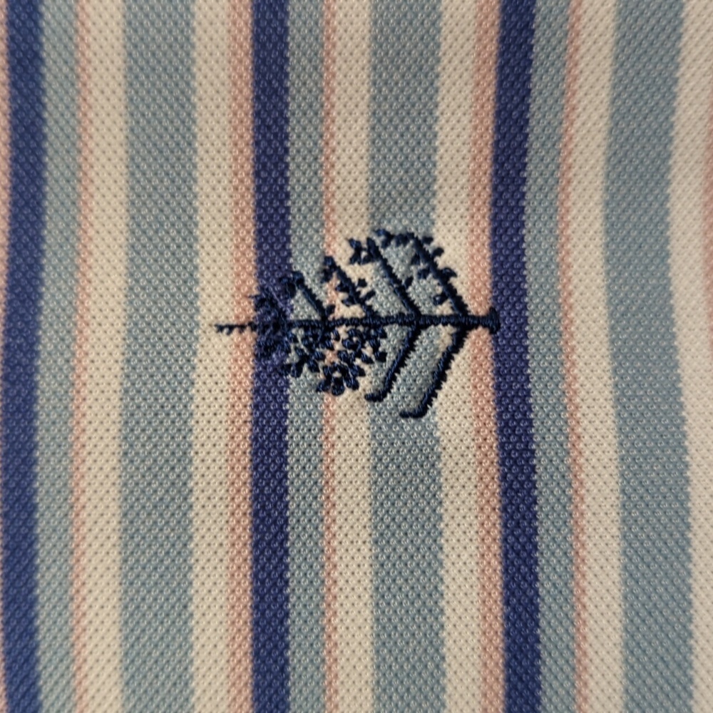Peter Millar Summer Comfort Men's Short Sleeve Striped Polo Shirt Size XL - Picture 2 of 8